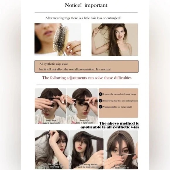 24 Inch Straight Blonde Layered hair Wig With Curtain Bangs Dark Roots - Picture 5 of 6